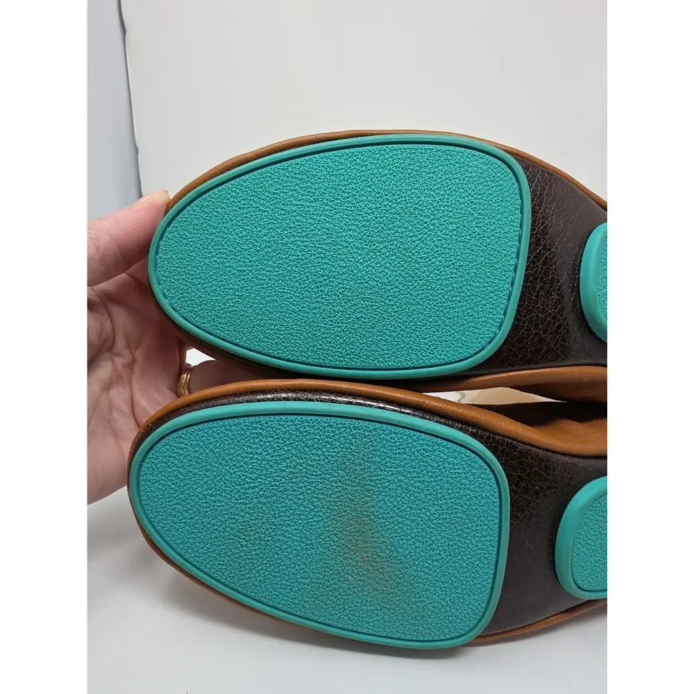 Tieks Gavrieli Size 11 Tan Brown Ballet Flats Leather Womens
